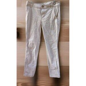 Old Navy Skinny Khaki Pants With Pockets Size 8 Regular Flat Front Straight Leg